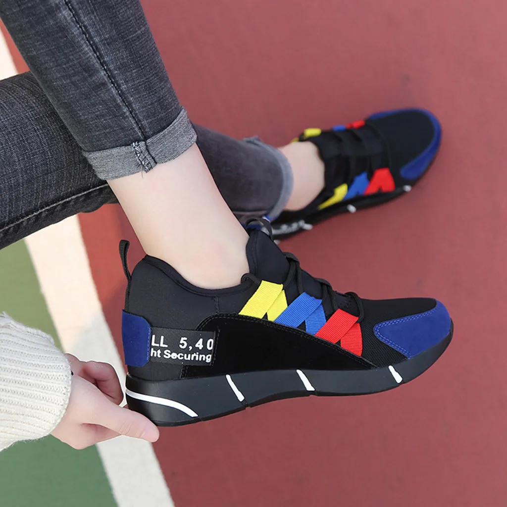 Новинка года; женская обувь; chaussures femme; Модные Повседневные кроссовки на шнуровке; дышащие кроссовки; спортивная обувь для бега; Zapatos De Mujer Sapat;#78