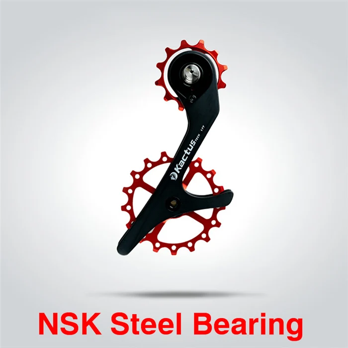 NSK Steel Bearing 17T керамический подшипник из углеродного волокна переключатель передач колесо заднего направляющая переключателя скоростей колесо для SHIMANO 9100/9150/R8000/R8050 - Color: NSK Steel Bearing