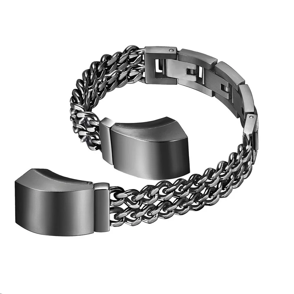 Ремешок для часов Fitbit alta браслет из нержавеющей стали с двойной цепочкой ремешок