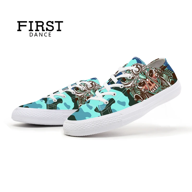 Туфли мужские классические камуфляжные модные холщовые туфли с принтом для