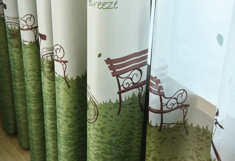 Печатные растения дерево шторы для гостиной/спальни/кухни затемненные детей