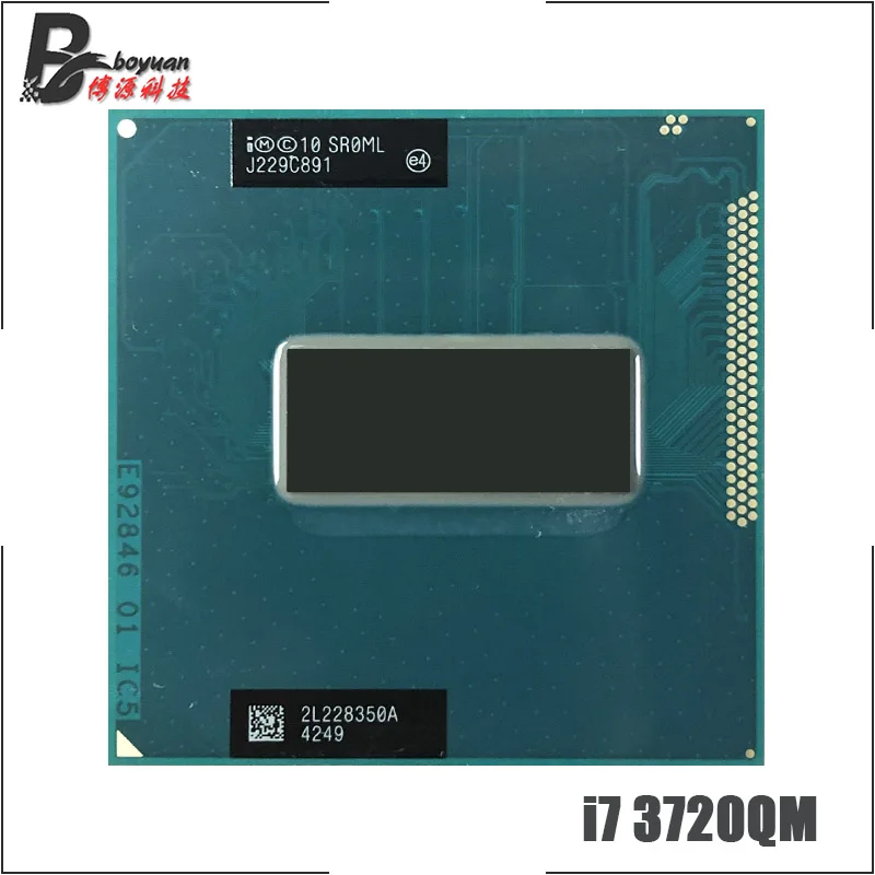 Четырехъядерный процессор Intel Core i7 3720QM SR0ML 2 6 ГГц Восьмиядерный 6M 45W Socket G2 / rPGA988B |