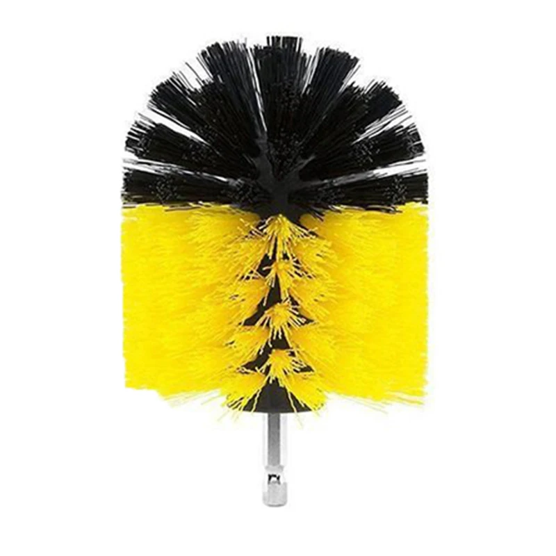 2 3.5 4 5 inch solid hollow Drill Power Scrub Clean Brush For Leather Plastic Wooden Furniture Cleaning Power Scrub, Yellow - Цвет: 3.5inch