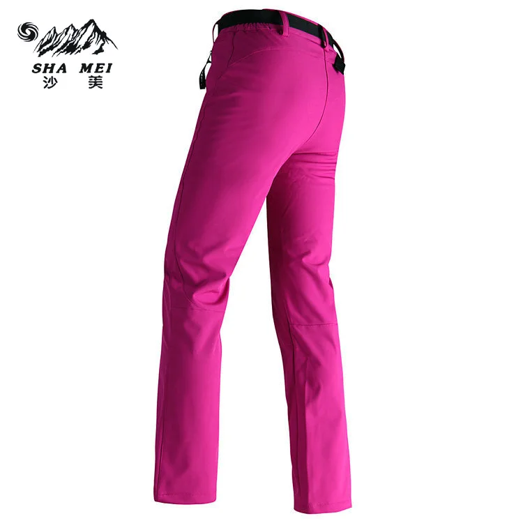 2017 эластичные термостойкие Флисовые женские Треккинговые флисовые брюки из