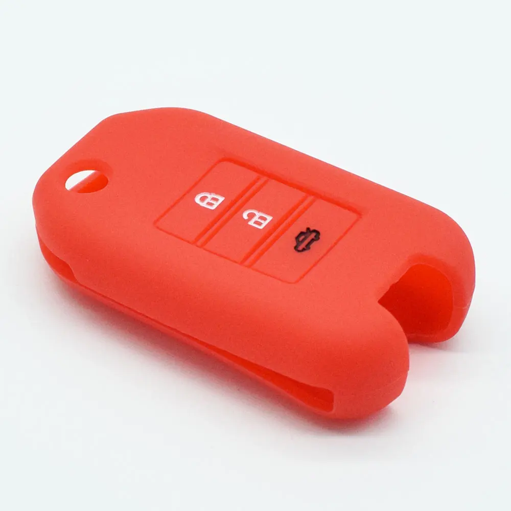 Складные 3 кнопки силиконовые чехлы для ключей автомобиля дистанционный Брелок