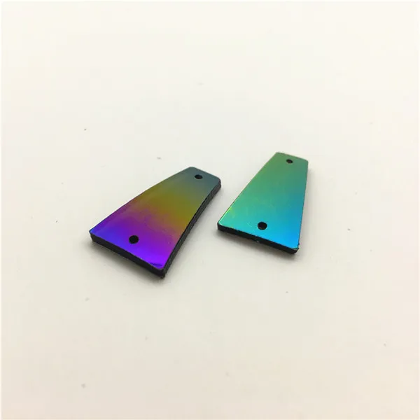 16N 13x22mm Высококачественные акриловые стразы разных форм, с отверстиями, радужные зеркальные Акриловые Бусины, 30 шт - Цвет: 16N 13x22mm