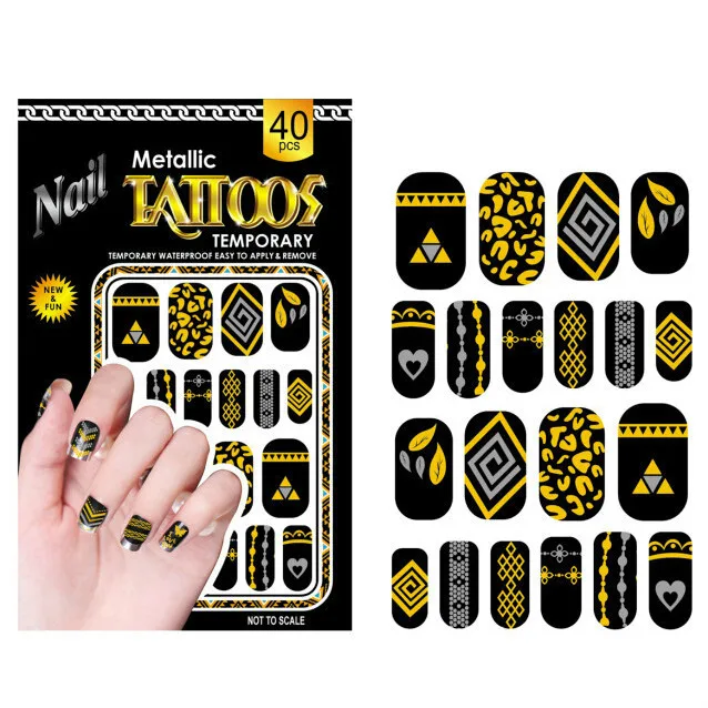 

wholesale new arrival gold blocking water Nail care polish wrap patch 40pcs/pack Nail Art foil sticker 500pack/lot free shipping