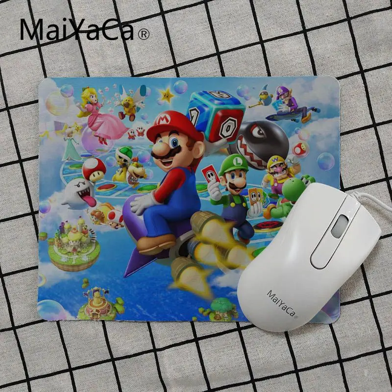 No Lock Edge18x22cm MaiYaCa super mario bros wii уникальная настольная панель коврик для игровой мыши Размер для 18x22 см 25x29 см маленький коврик для мыши - Цвет: No Lock Edge18x22cm