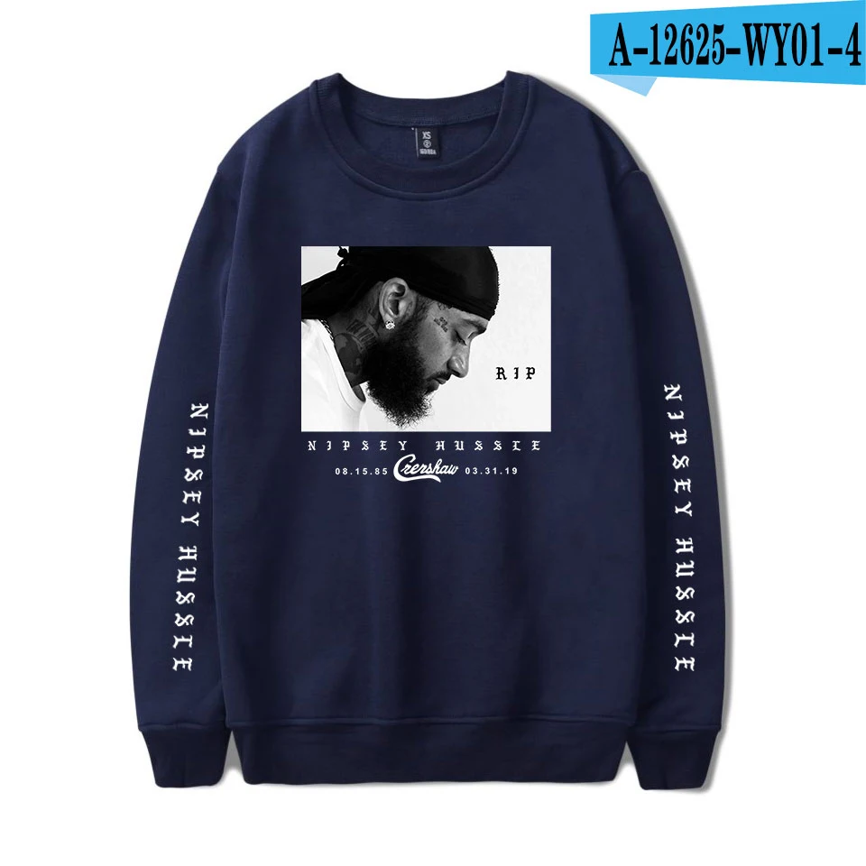 Толстовка Rep Nipsey Hussle Женская/мужская повседневная весенняя одежда новая горячая распродажа монолитные толстовки с длинными рукавами принт плюс размер - Цвет: Navy blue