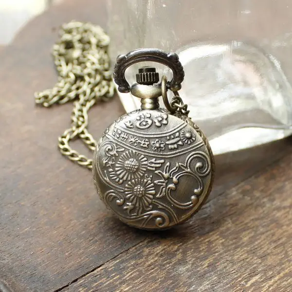 Free Shipping 2014 wholesale dropship new arrival hot sale bronze CF skull watch clock pendant necklace | Наручные часы