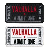 1pc 3d embroidery badge valhalla hall tactical costume black white mad madison denim jacket backpack decorative cloth sticker