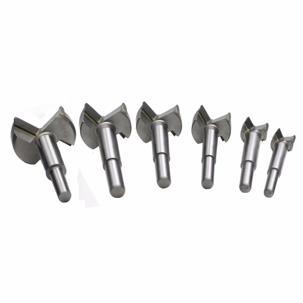 

Flexsteel 6 Pieces/Set YG8 Forstner Auger Drill Bit Set Woodworking Hole Saw Wooden Wood Cutter Dia. 16/18/20/22/25/30 MM