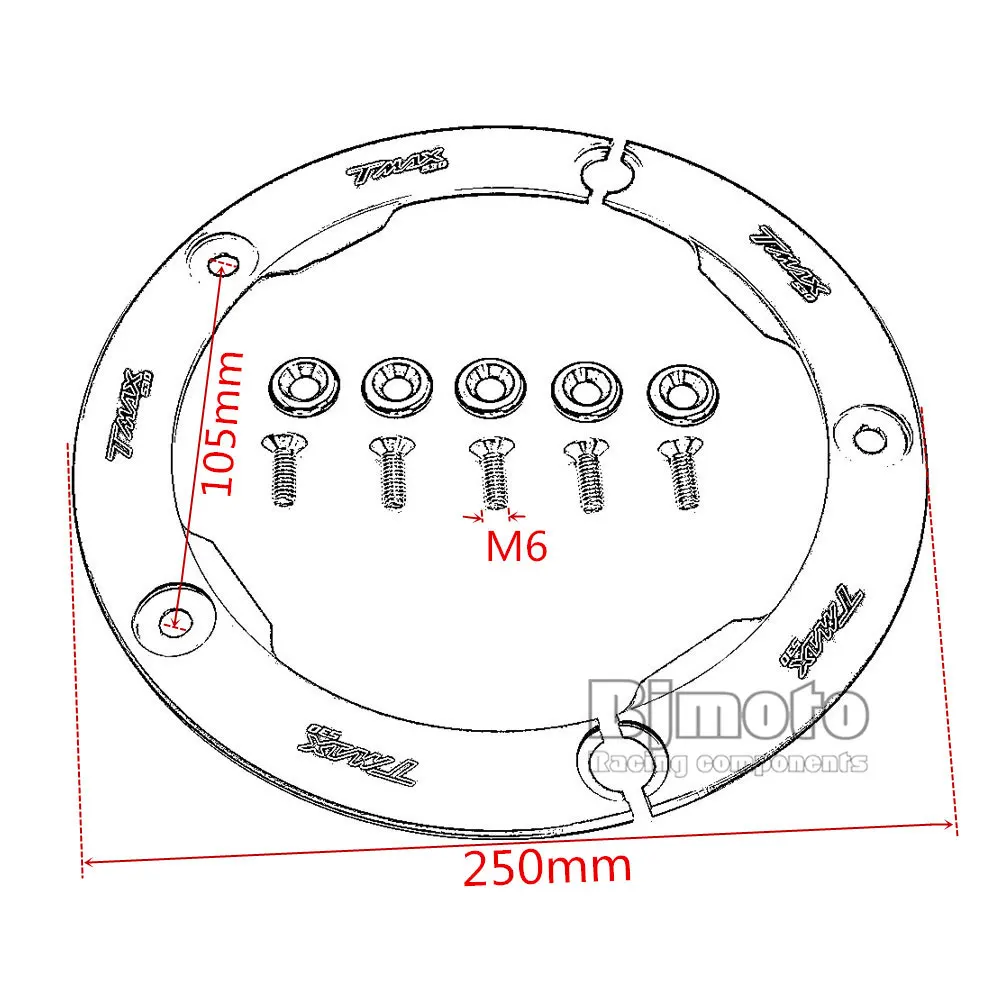 Защитная крышка шкива трансмиссии BJMOTO для мотоцикла CNC Yamaha T MAX 530 2012 2016|yamaha cover|yamaha