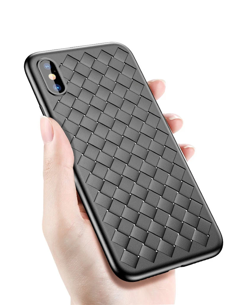 BV тканевая Сетка Мягкий силиконовый чехол для iPhone 5 5S SE корпус iPhone X 6 6 S 8 7 Plus 8 Plus ретро тонкий бампер чехол для телефона сумка чехол