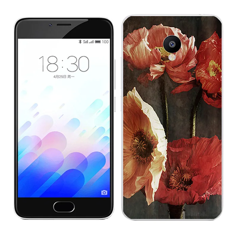 Силиконовый чехол для Meizu M3/Meizu M3 Mini M3S/Meizu M3S красивый с рисунком мягкий из ТПУ