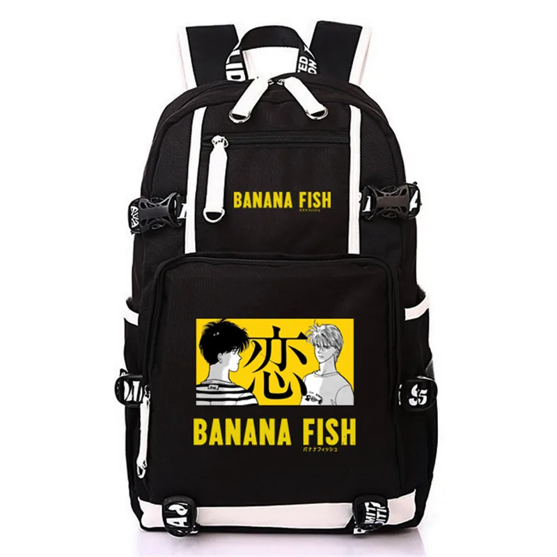 Рюкзак унисекс Оксфордский с рисунком банановой рыбы | Багаж и сумки