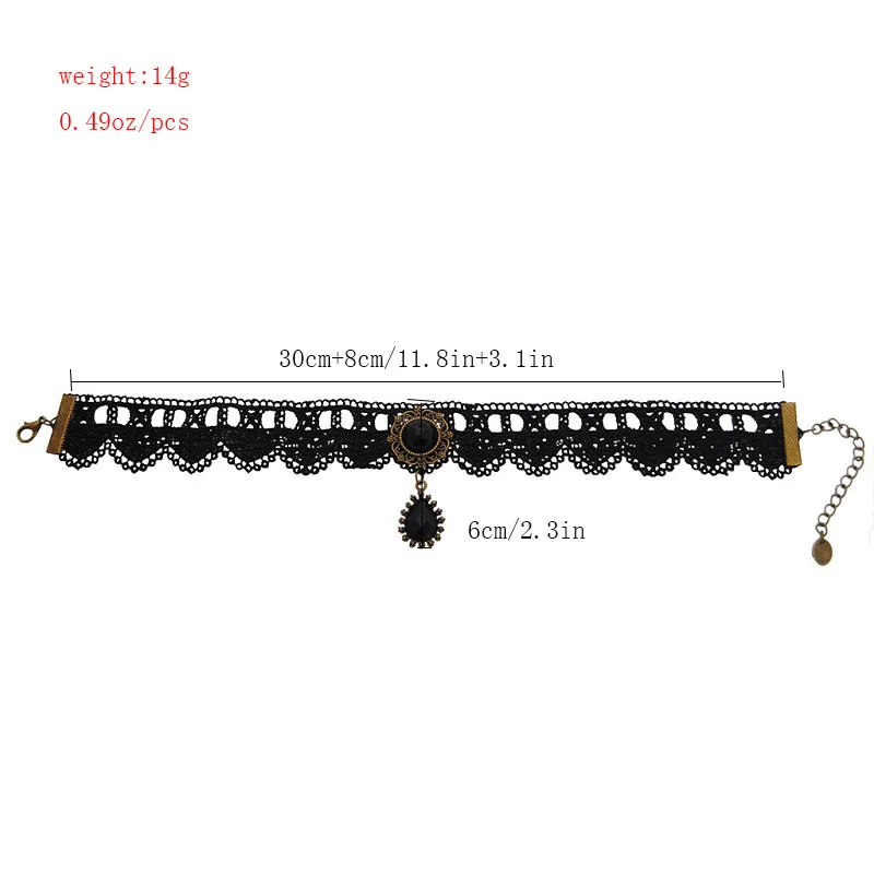 1 шт. кружевное ожерелье с кисточкой и татуировкой в готическом стиле | Украшения