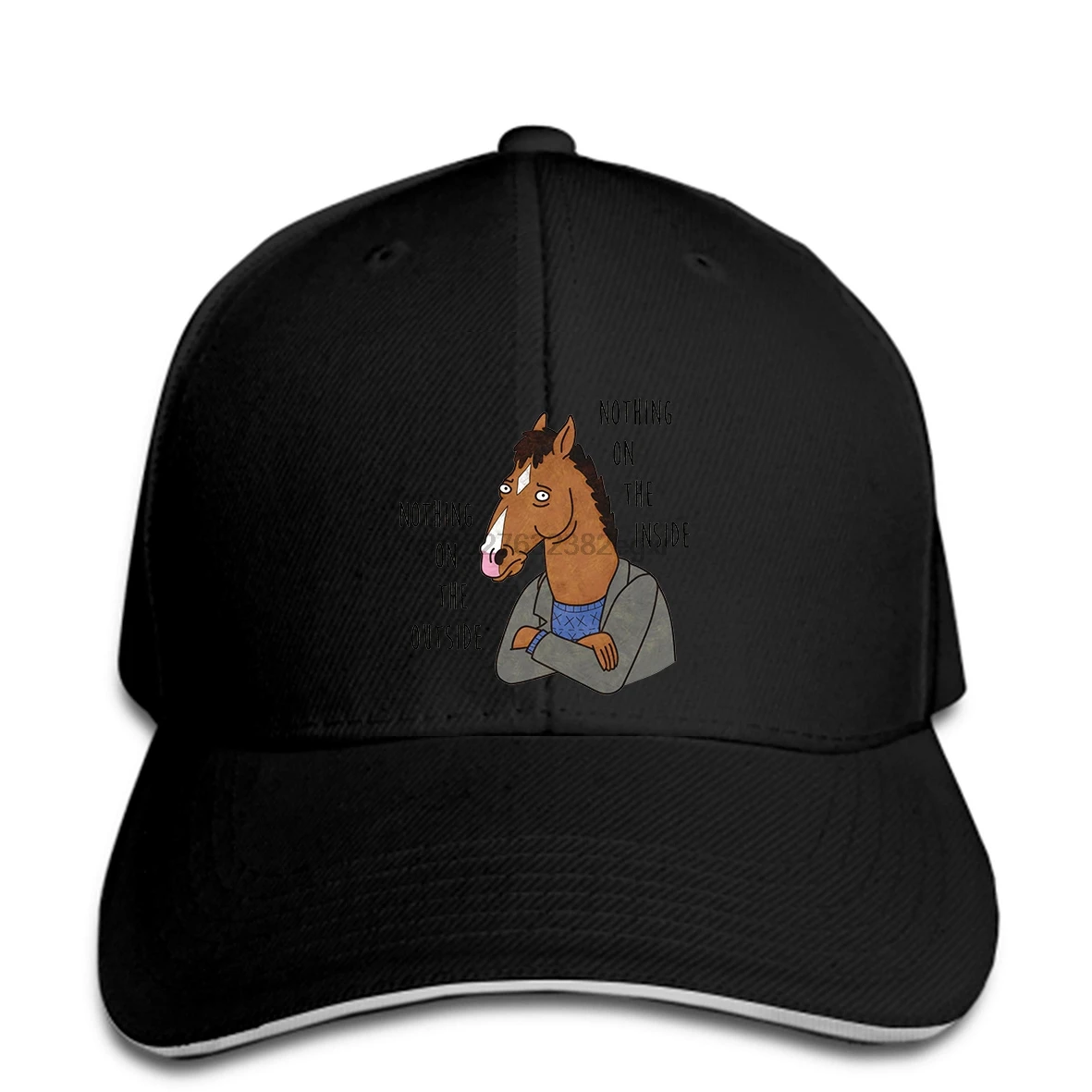 Bojack-Horseman-Nothing-on-outside-nothing-on-inside-бейсболка-для мужчин-унисекс | Аксессуары для одежды