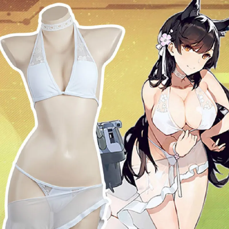 Костюм для косплея Cos Bluetooth Lane IJN Atago купальник мобильных игр белый с юбкой девушек