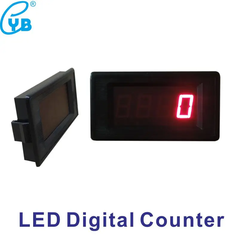 Цифровой монитор светодиодный 4 значный счетчик электрический 0 9999 аккумуляторов