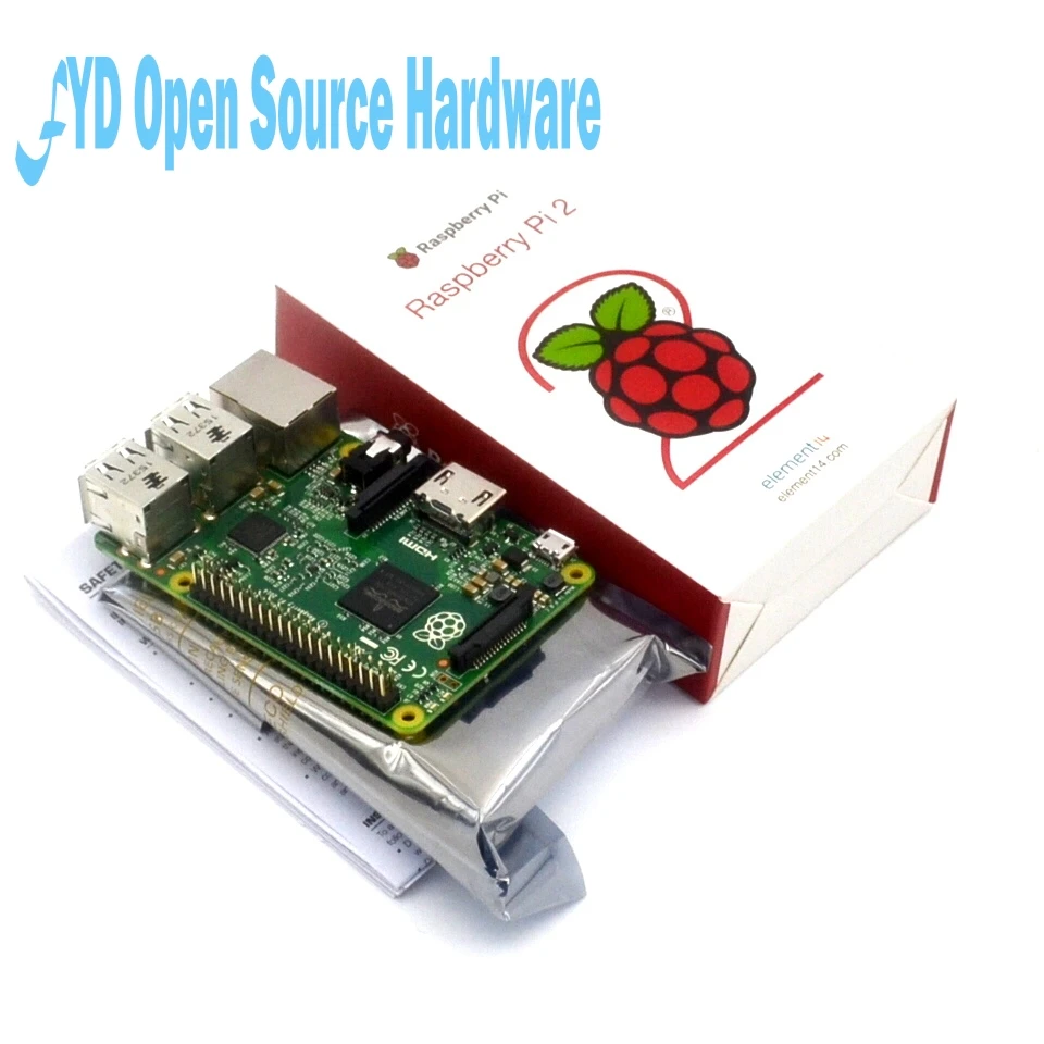 Оригинальный Raspberry Pi 2 Model B 1GB RAM 900Mhz четырехъядерный ARM Cortex A7 в 6 раз быстрее чем