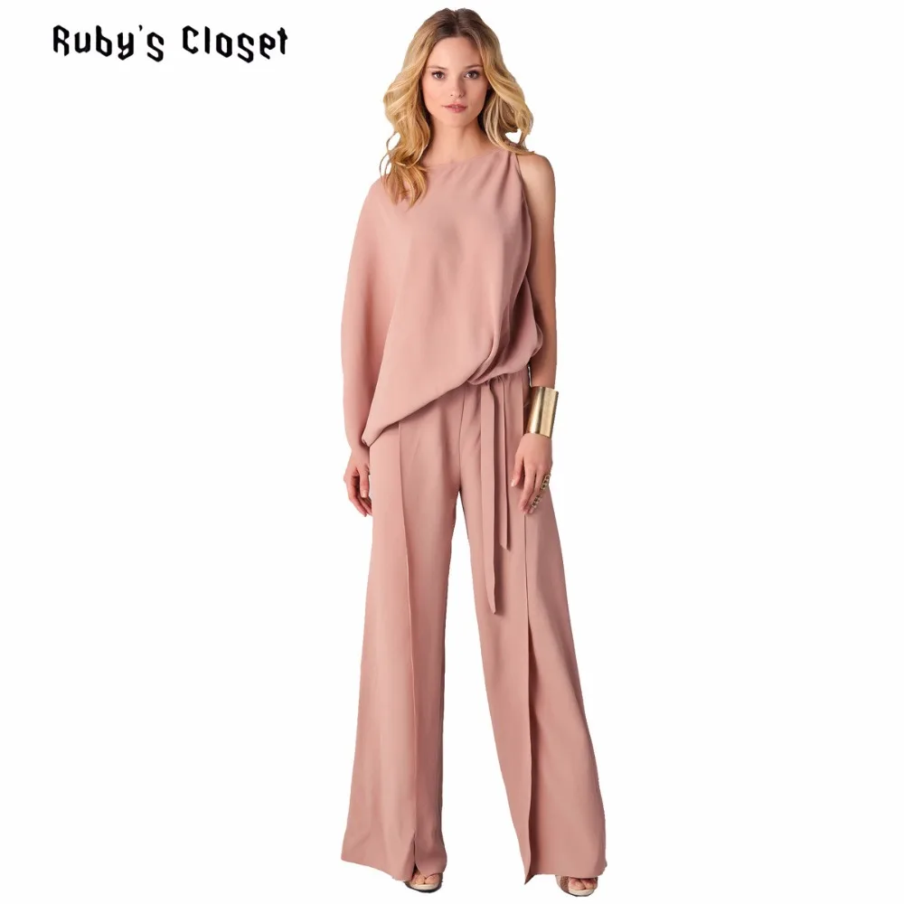 Ruby's Closet модные повседневные женские комбинезоны с одним рукавом Свободные в