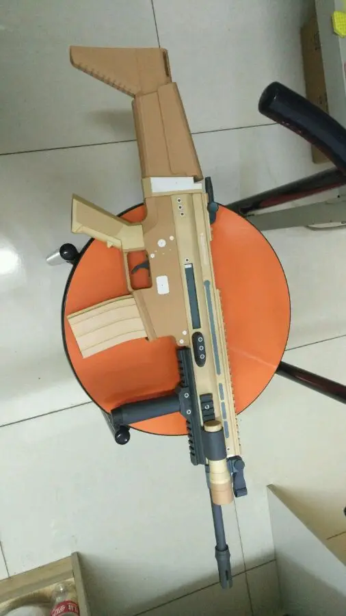 Скелед battlegrounds FN Scar-L MK16 Штурмовая винтовка 3d бумажная модель игры Косплей оружие инструменты diy модель игрушки украшения