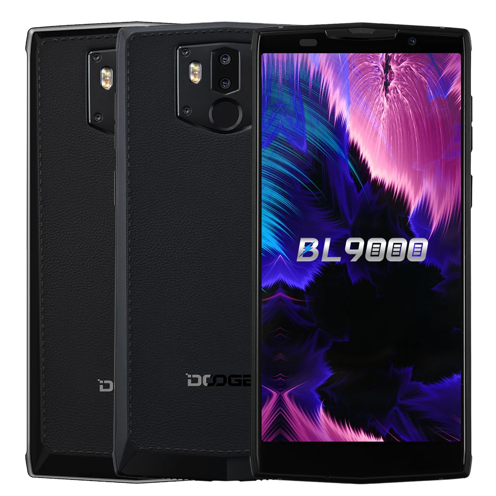 DOOGEE BL9000 5 9 'ɿHD + 18:9 экран 9000 мАч 6 ГБ 64 Гб Смартфон 12 0 МП камера Сотовый телефон