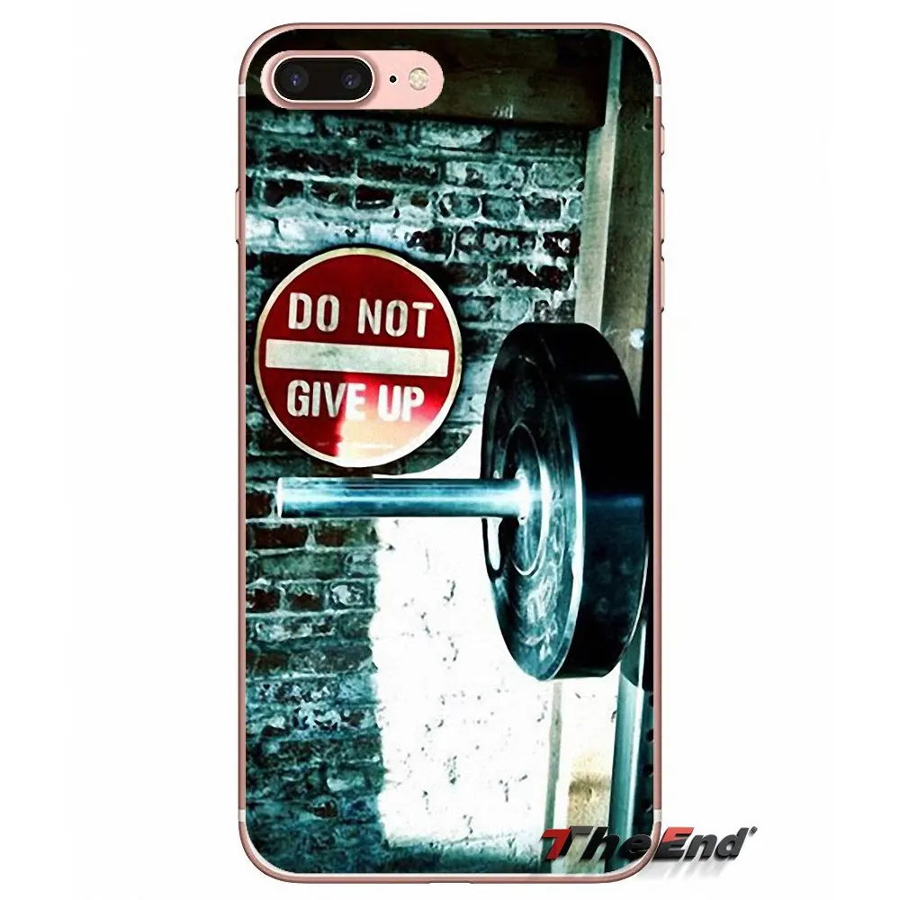 Для Apple IPhone X 4 4S 5 5S SE 5C 6 6s 7 8 плюс Plus прозрачный мягкий Чехлы Crossfit c гирями нарастить