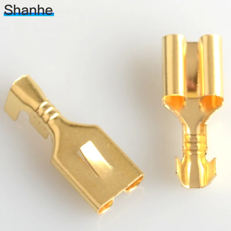 200 шт. 6 3 мм обжимная Клемма гнездовой контактный разъем|spade connector|female spade connectorfemale |