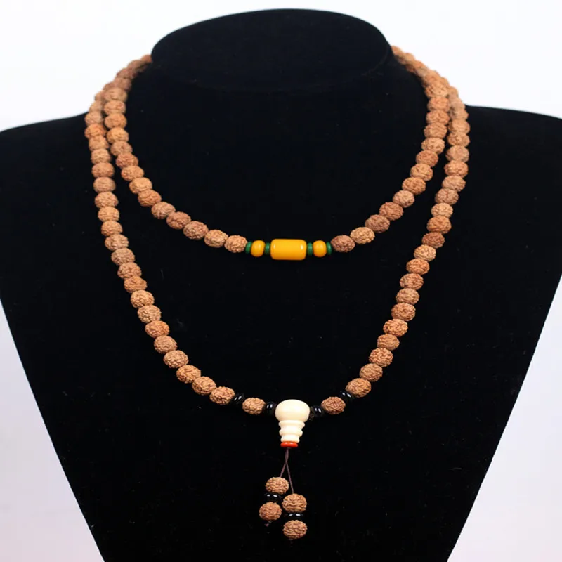 Sennier натуральный Будда Rudraksha семена Бодхи буддистский браслет с бусинами для