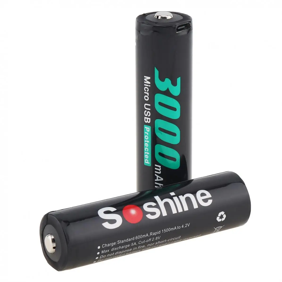 2 шт./лот Soshine NCR 18650 литий ионных батарей 3 7 V 11.1WH 3000 мА/ч Перезаряжаемые Батарея для