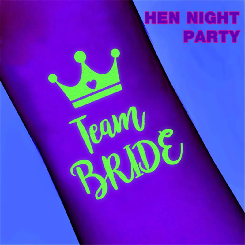 10 шт./лот команда Bride To Be Hen декор для вечеривечерние светящиеся временные