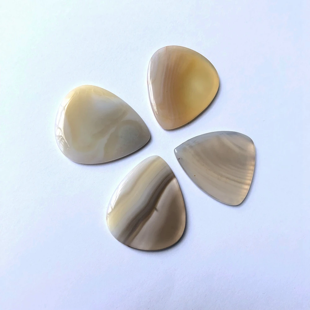 Гитарный камень серый Agat e халцедон подвеска для гитары с круглым наконечником из