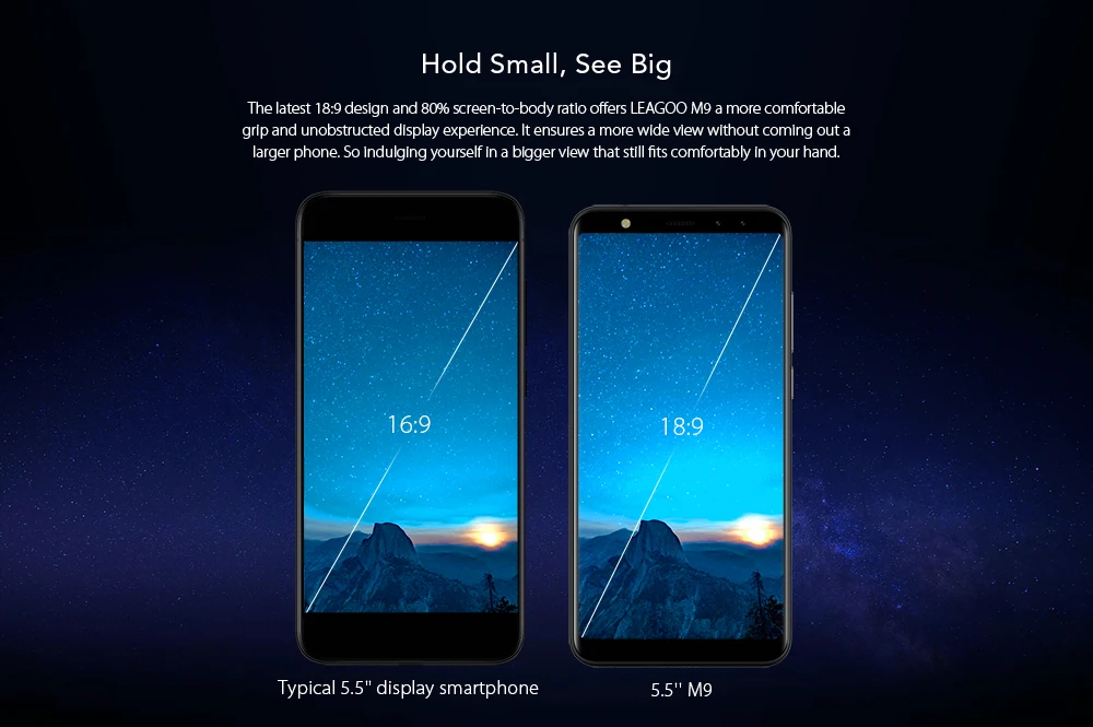 LEAGOO M9 3g смартфон 5 &quot18:9 полный Экран четыре камеры Android 7 0 MT6580A 4 ядра 2 ГБ + 16 Гб 2850