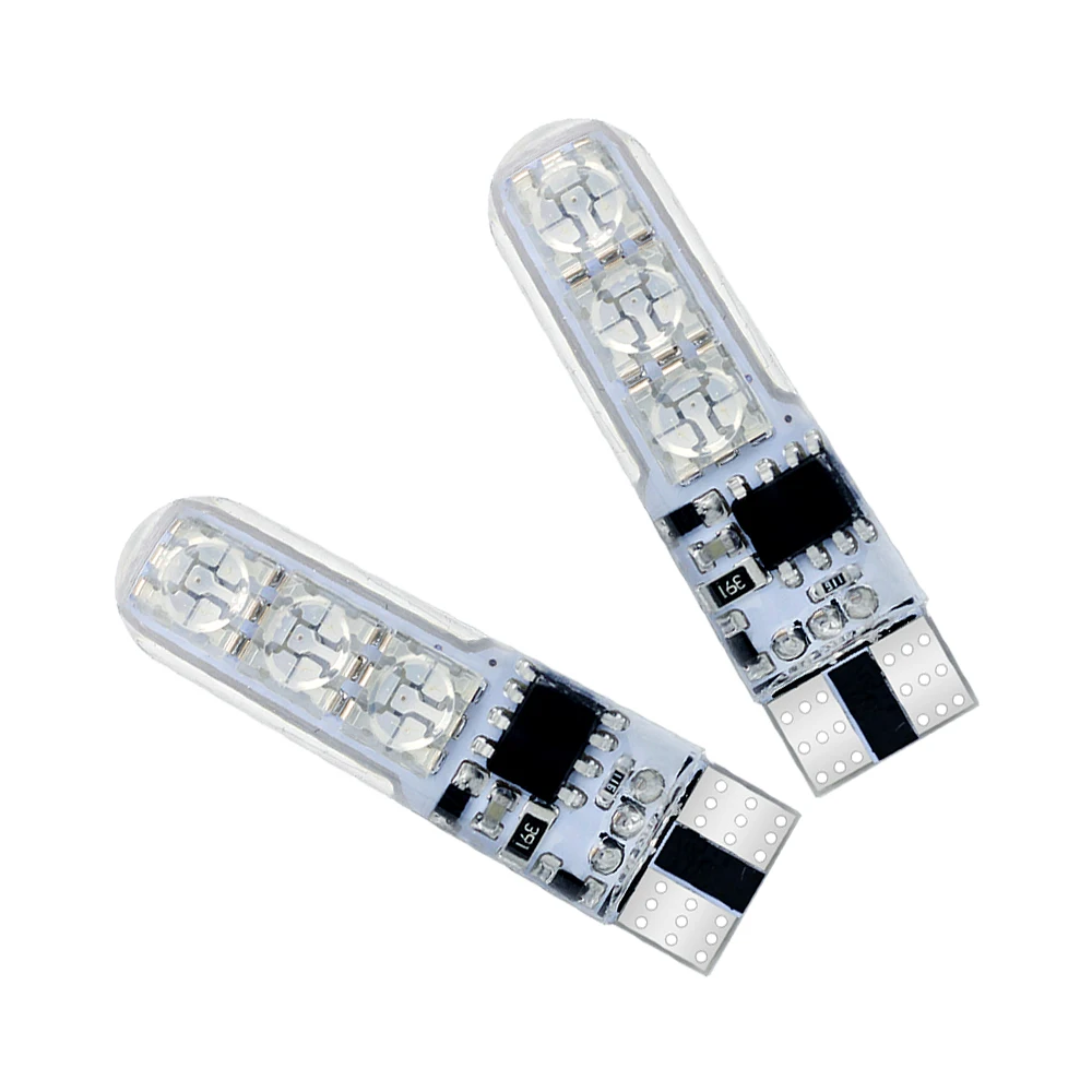 Мигающий светодиодный T10 RGB автомобильный габаритный фонарь 12V W5W 194 168 RGBW COB Авто