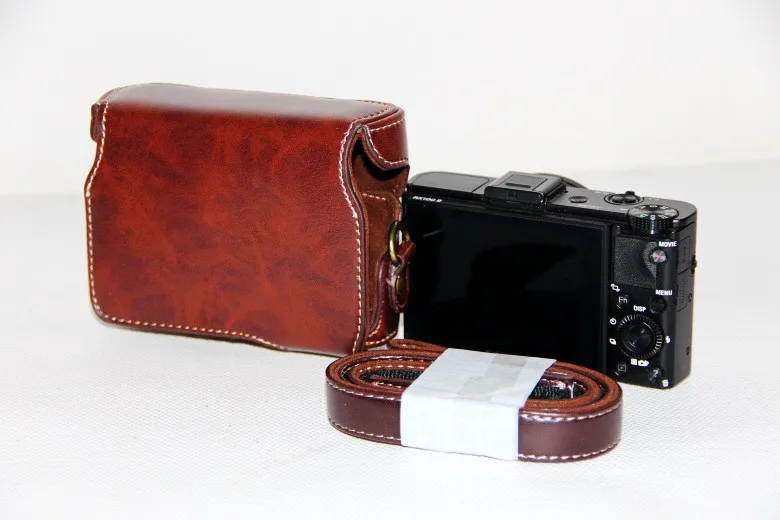 Камера из искусственной кожи чехол Камера сумка для sony DSC-RX100III M3 RX100 III RX-100 RX100III RX100 M3 RX100 4 M4 Кофе