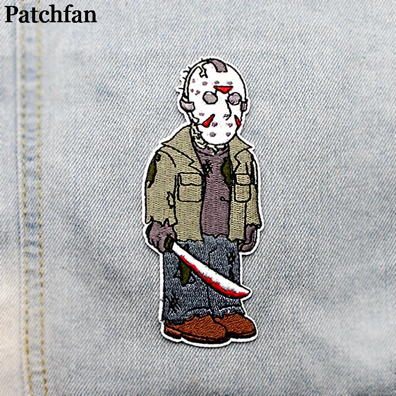 

Patchfan Friday the 13th DIY embroideried patches sew iron on clothes backpack hat home decorations stickers badges A2091