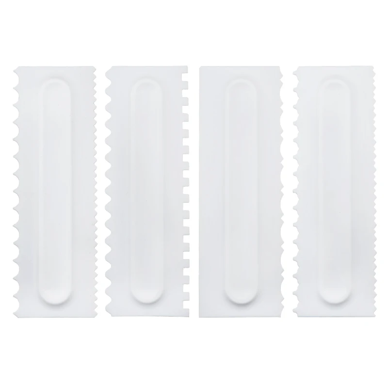 4pcs A 3/4 шт. скребок торт украшения инструмент для ухода за бородой торт скребок резец сглаживатель крем торт украшения выпечки инструменты Кухня пресс-формы для выпечки - Цвет: 4pcs A