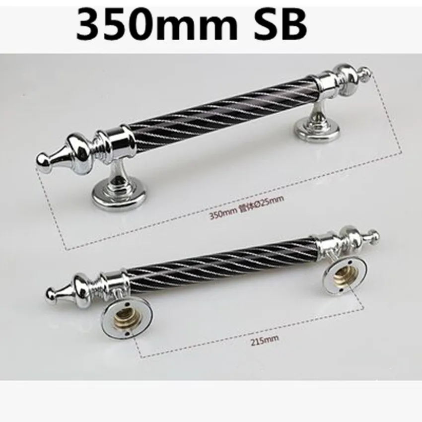 350 мм современная мода разворачивается установить дверные ручки Серебряный Хром