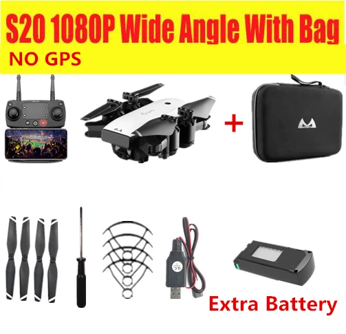 NO GPS 2 battery SMRC S20 Дрон GPS Folow мне Дроны с камерой HD 1080 P Wi-Fi FPV Квадрокоптер Дрон дистанционное управление Вертолет VS CG033 F11 XS812 H117s zino X9 - Цвет: NO GPS 2 battery