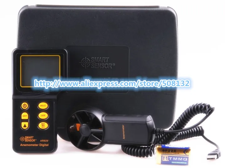 Смарт-Датчик AR826 + фотометр измеритель скорости ветра тестер 0 3 ~ 45 м/с |