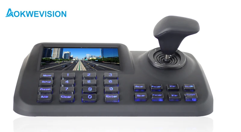 Onvif 3D IP CCTV камера контроллер PTZ IP джойстик с приводом наклона/поворота и увеличительным объективом IP PTZ Клавиатура с 5 дюймов ЖК-дисплей экран для IP PTZ камера