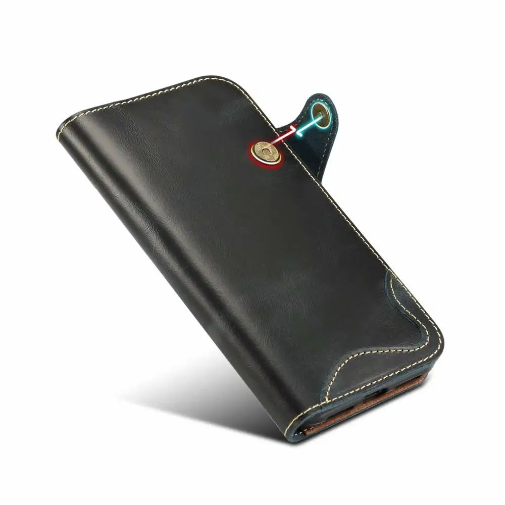 Роскошный Винтажный чехол из натуральной воловьей кожи для iPhone 12 11 Pro XS MAX XR X 8 7 6 Plus