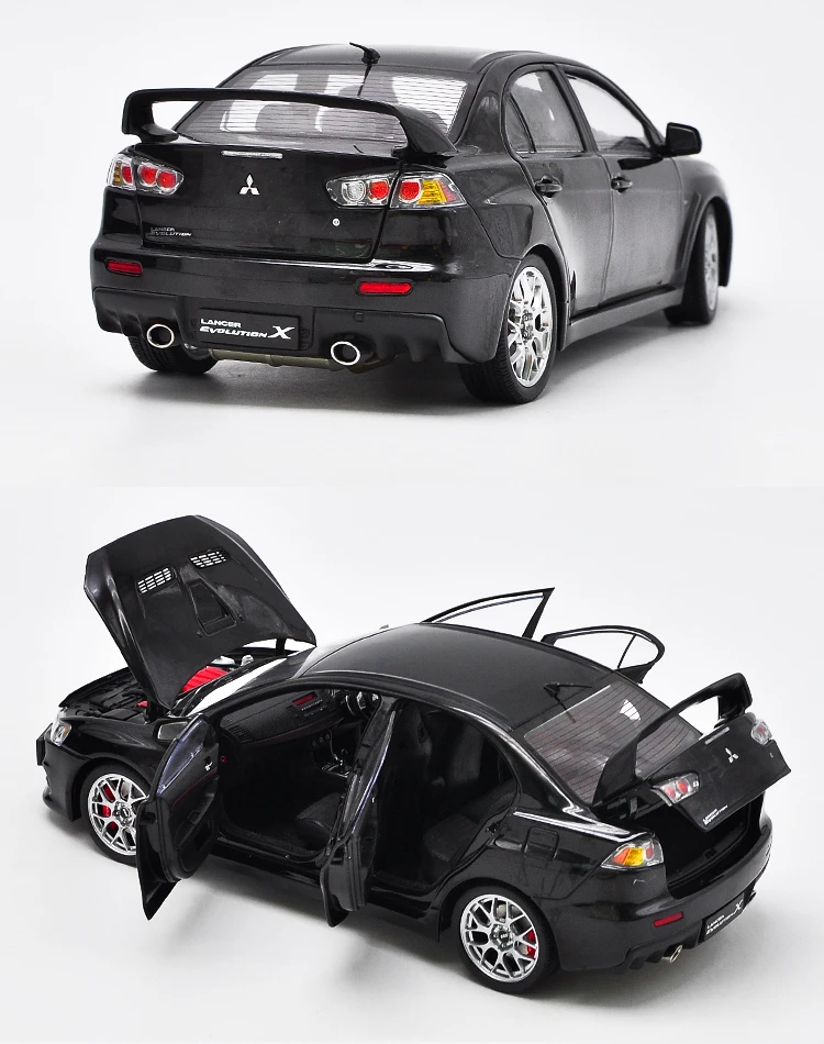 1:18 MITSUBISHI LANCER EVO 10 X литая металлическая модель автомобиля, модель из высококачественного сплава, Изысканные Подарки