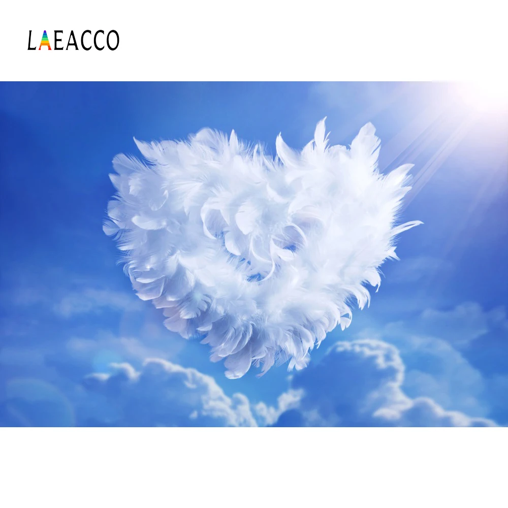 

Фон для вечерние графий Laeacco, голубое небо, облако, любовь, солнце, День Св. Валентина