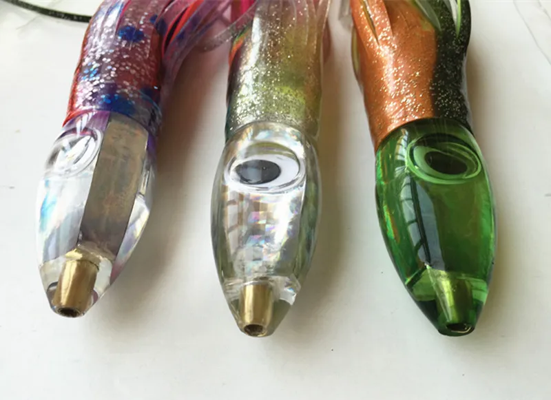 

11inch 120g Sea Fishing Lure Octopus Skirt Tuna Lure Marlin Lure Big Lure Game Trolling Resin head With Double Octopus Skirt