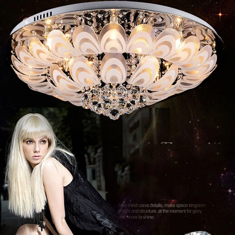 Светодиодный светильник с павлиньим кристаллом современный для гостиной