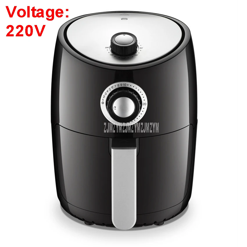 220V Black RH956 2.2L Бытовая мини-бездымный Электрический поворотный гриль сковорода с ручкой горшок глубокая воздушная фритюрница котел для духовки без масла картофель фри машина - Цвет: 220V Black