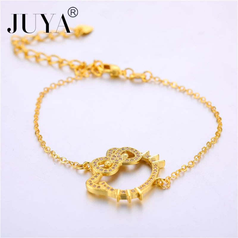 Колье bracciali Donna модные браслеты hello kitty для женщин девушек ювелирные изделия подарок sieraden золотистый Серебристый с розой золотой браслет